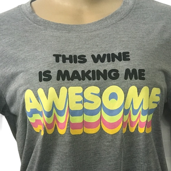 Modern Lux Tee Shirt Gray short sleeve Graphic Humor Cotton multicolor L - Picture 3 of 10